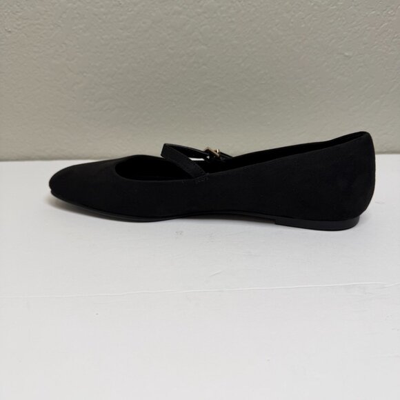 H&M Women's Black Mary Jane Square Toe Ballet Flats With Straps Size 8 - Picture 7 of 10